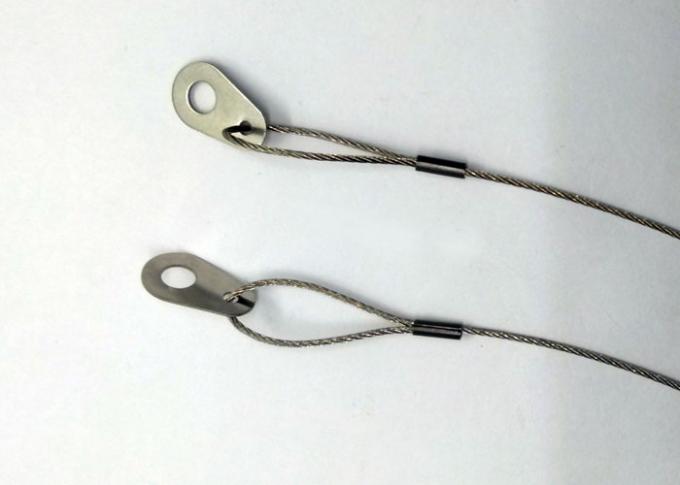 cuerda de alambre del lazo del cable de la seguridad del resorte tensor