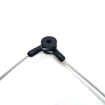 El PVC de encargo de las asambleas de cuerda de alambre cubrió a Lanyard Cable Tether Safety Strap transparente