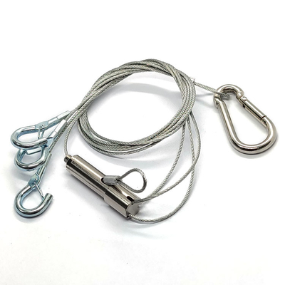 Nuevo tipo suspensión Kit Hanging System Safety Hook del cable de la iluminación del panel con tres pies