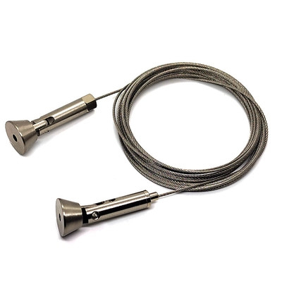 Kit de suspensión con cable de cabrestante galvanizado Cuerda de alambre Eslinga Pinza ajustable Alambre colgante