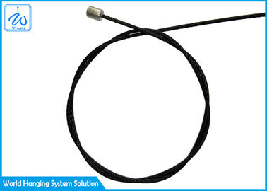 cuerda de alambre inoxidable del cable de la seguridad del resorte tensor de 1.5m m 7x7 por el extremo cilíndrico fundido a troquel