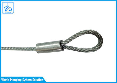 El PVC cubrió la asamblea de cuerda de alambre de acero de 7x7 1.2m m con el solo cable del extremo del lazo