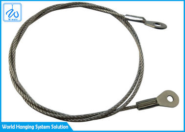 Las colocaciones de ojo personalizadas de la cuerda de alambre de 1.5m m/galvanizaron el terminal del ojeteador del cable