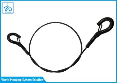 Cuerda de alambre negra del equipo de la suspensión del cable cubierta para el material amistoso de Eco del acollador