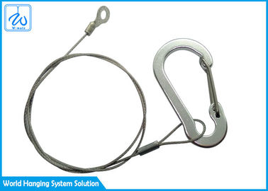 Cable de la seguridad con la cuerda de alambre de acero del atenuador con la cabeza que cabe 4m m 1x19