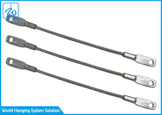 El PVC cubrió los ojeteador inoxidables de la cuerda de alambre de acero para el acollador de nylon del cinturón de seguridad