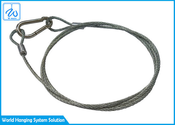 la cuerda de alambre de acero 7*7 de 2m m Lanyard Safety Cable For Led equipara bombillas