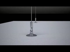 Suspensión con colgante rígido de conexión y anclaje de absorción de conexión