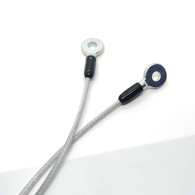 El PVC cubrió las eslingas de acero transparentes Lanyard Cable Tether Safety Strap