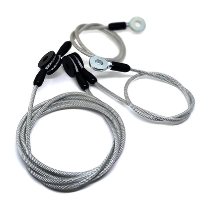 El PVC cubrió las eslingas de acero transparentes Lanyard Cable Tether Safety Strap