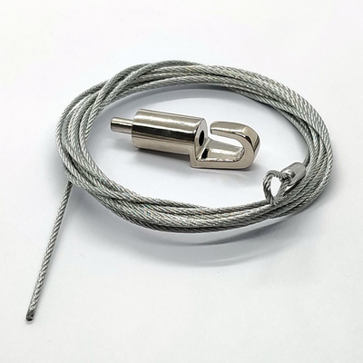 La honda de acero del cable con ajusta el agarrador del cable para que haya sistemas colgantes de la imagen