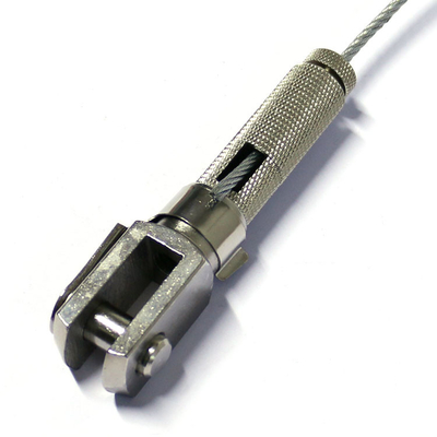 Sistema de suspensión del cable ajustable del agarrador de la bifurcación de Griplock para los techos suspendidos