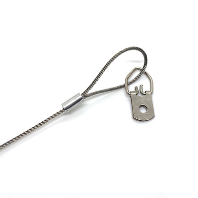 Alambre colgante de acero inoxidable y anillos en D del marco del cable de la seguridad del alambre de la suspensión de imagen