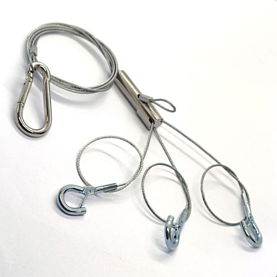 Pote ajustable de la planta de la cuerda de alambre de acero que cuelga Kit With Hook For Safety