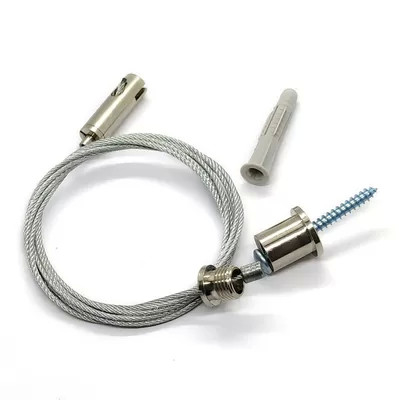 Kit de iluminación de suspensión de instalación rápida con clips de acabado cromado de alambre
