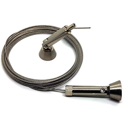 Kit de suspensión con cable de cabrestante galvanizado Cuerda de alambre Eslinga Pinza ajustable Alambre colgante