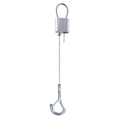 Agarrador anodizado natural para cables de doble extremo para una gestión eficiente de los cables