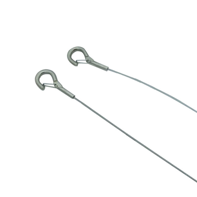 Sling de cuerda de alambre de acero con gancho para iluminación de la pantalla y colgar