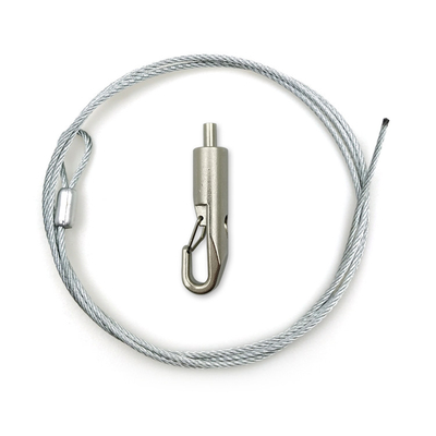 Suspensión con colgador de cable ajustable de conexión y anclaje de absorción de conexión