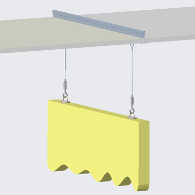 Sistema de suspensión de panel acústico con anclaje en espiral ajustable con cuerda de alambre de 1,5 mm