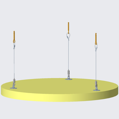 Conectar el absorbente con el kit de alambre ajustable para el sistema de suspensión de techo acústico