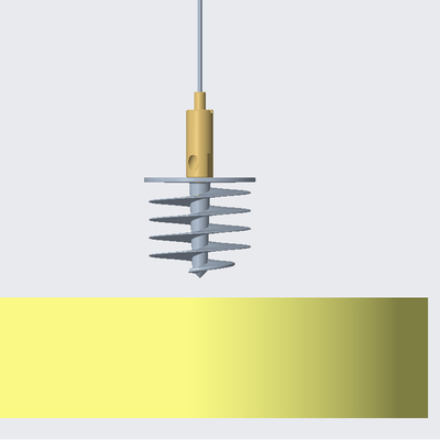 Conectar el absorbente de sonido con el kit de alambre ajustable para el sistema de techo de panel