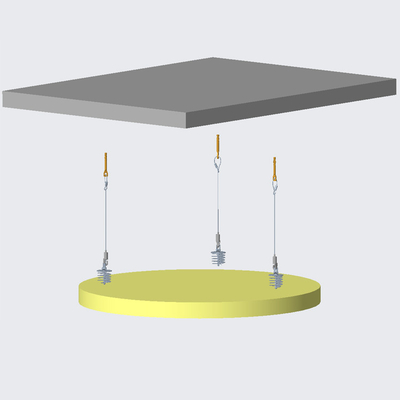 Sistema de suspensión de techo insonorizado para iluminación/exposición/techo acústico
