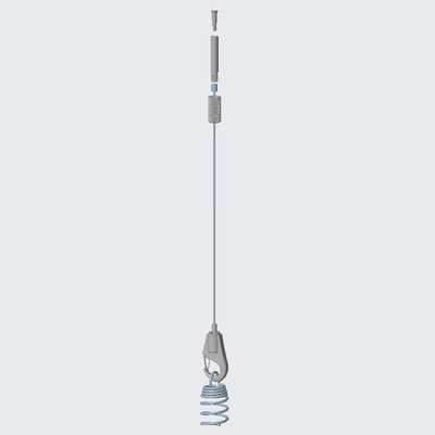 Sistema de suspensión de techo de alambre de acero inoxidable personalizable con salida de doble cable