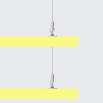 Fácil de conectar lámpara de luz panel acústico kit de alambre sistema de suspensión material de amortiguación del sonido