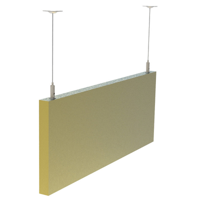 Paneles de pared de absorción de sonido acústico personalizables con kit de alambre ajustable para paneles de techo con led