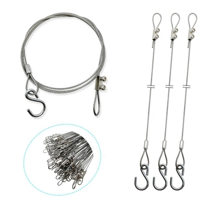 Kit de fijación de cable de acero galvanizado con doble mordaza y bucle