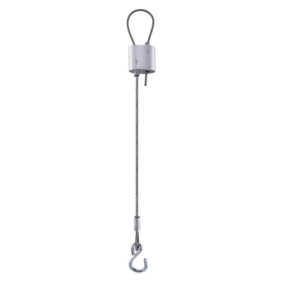 Kit de fijación de cable de acero galvanizado con doble mordaza y bucle