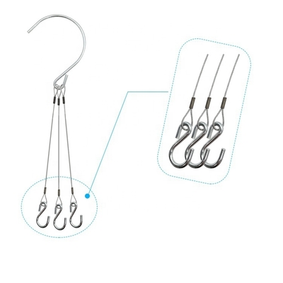 Kit de fijación de cable de acero galvanizado con doble mordaza y bucle