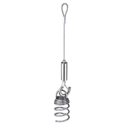 Kit de fijación de cable de acero galvanizado con doble mordaza y bucle