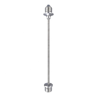 Kit de fijación de cable de acero galvanizado con doble mordaza y bucle
