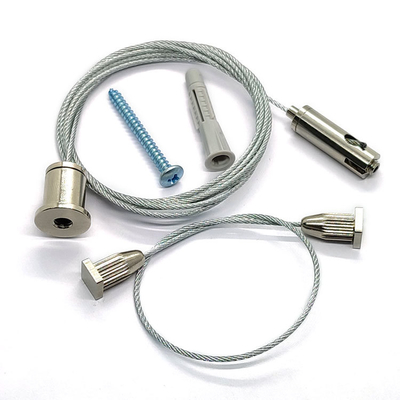 Kit de sistema de iluminación de techo con cable suspendido de acero inoxidable