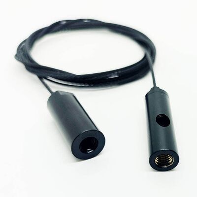 Kit de suspensión de cable de alambre recubierto de negro de alta calidad para techo colgante gancho de alambre de ajuste de hardware