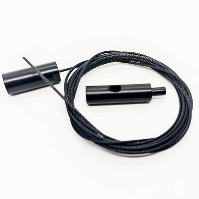 Kit de suspensión de cable de alambre recubierto de negro de alta calidad para techo colgante gancho de alambre de ajuste de hardware