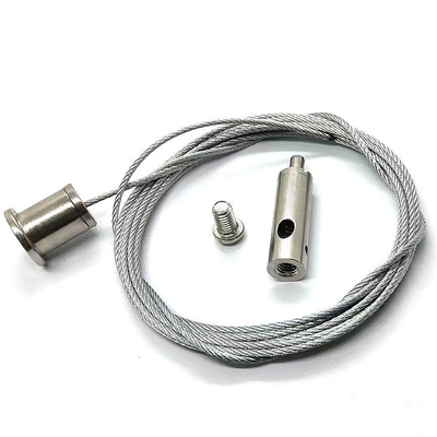 Kit de suspensión ajustable de latón al por mayor con clip de cable de cobre para cables de acero para luces LED