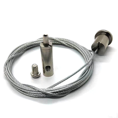 Kit de suspensión ajustable de latón al por mayor con clip de cable de cobre para cables de acero para luces LED