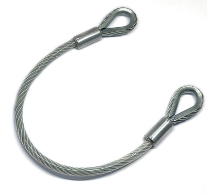 Fabrica Venta directa de cuerda de alambre de acero cuerda de alambre de acero de acero 3 mm con lazos