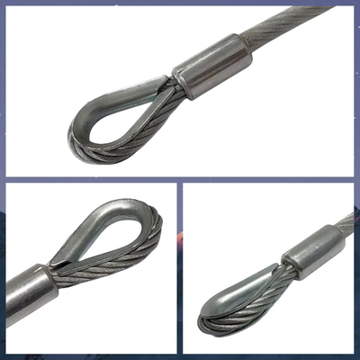 Fabrica Venta directa de cuerda de alambre de acero cuerda de alambre de acero de acero 3 mm con lazos