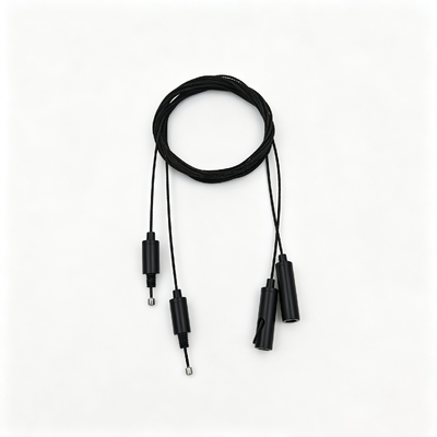 Kit de accesorios para colgar de cuerda de alambre, pinza de Cable ajustable negra personalizada OEM, accesorio de montaje de suspensión para lámpara de techo interior