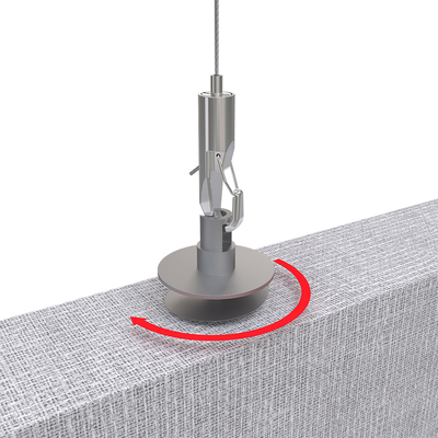 Kit de suspensión metálico ajustable para paneles acústicos, sistema de suspensión, pinza de cable personalizada, gancho, certificado ISO9001, acabado superficial personalizado