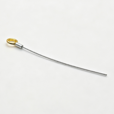 Custom Heavy Duty Steel Wire Rope Assembly Golden Single Swaged Terminal Secure Cable for Industrial Safety Application