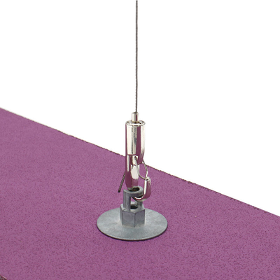 Kit de suspensión metálico ajustable para paneles acústicos, sistema de suspensión, pinza de cable personalizada, gancho, certificado ISO9001, acabado superficial personalizado