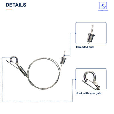 Hook Cable Gripper Suspension Kit for Lighting and Displays
