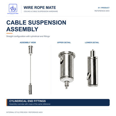 Dual Side Assembly Set Hardware Suspension Kits With Screw For Suspended Panel Light Linear Light