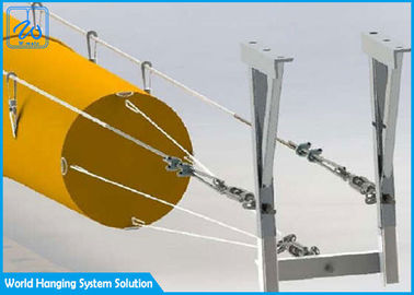 El sistema de suspensión colgante industrial de la cola del tubo de aire del equipo de la HVAC 2/5m m telegrafía el diámetro