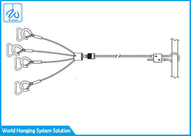 El sistema de suspensión colgante industrial de la cola del tubo de aire del equipo de la HVAC 2/5m m telegrafía el diámetro